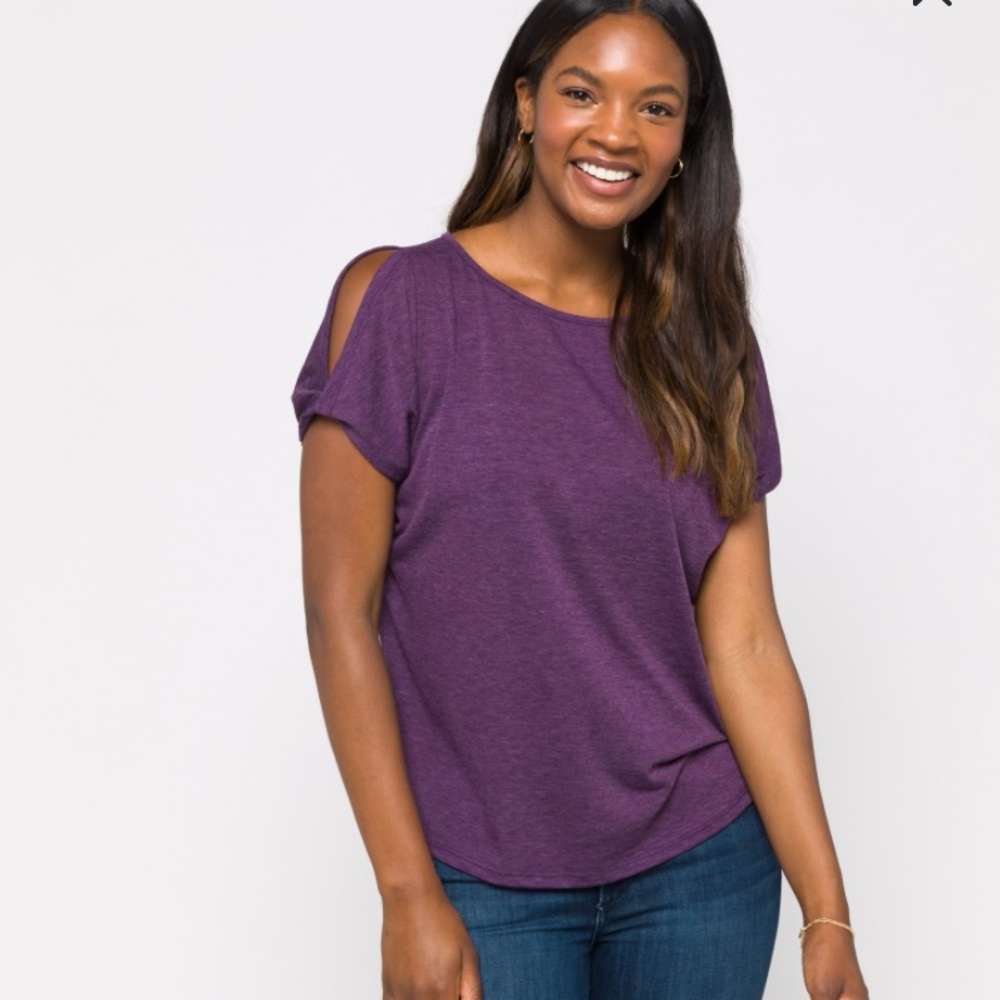 Colette Romey Cold Shoulder Knot Top